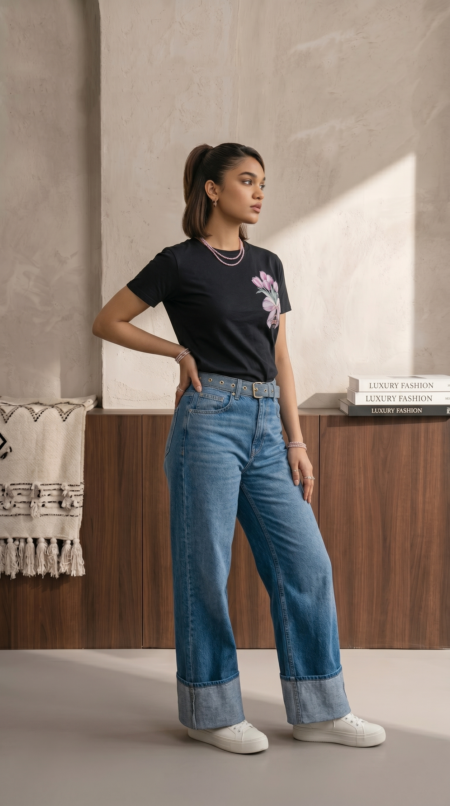 Ladies Boat Neck Basic Tee