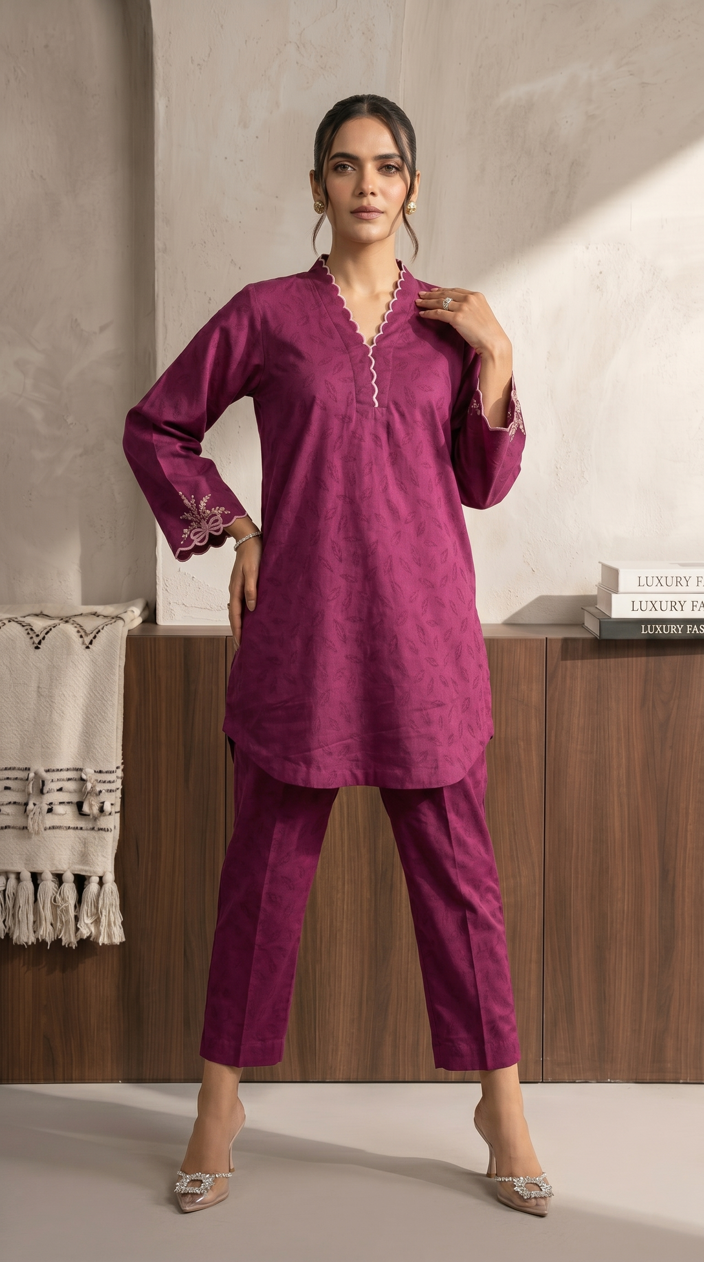 2-PIECE EMBROIDERED SUIT