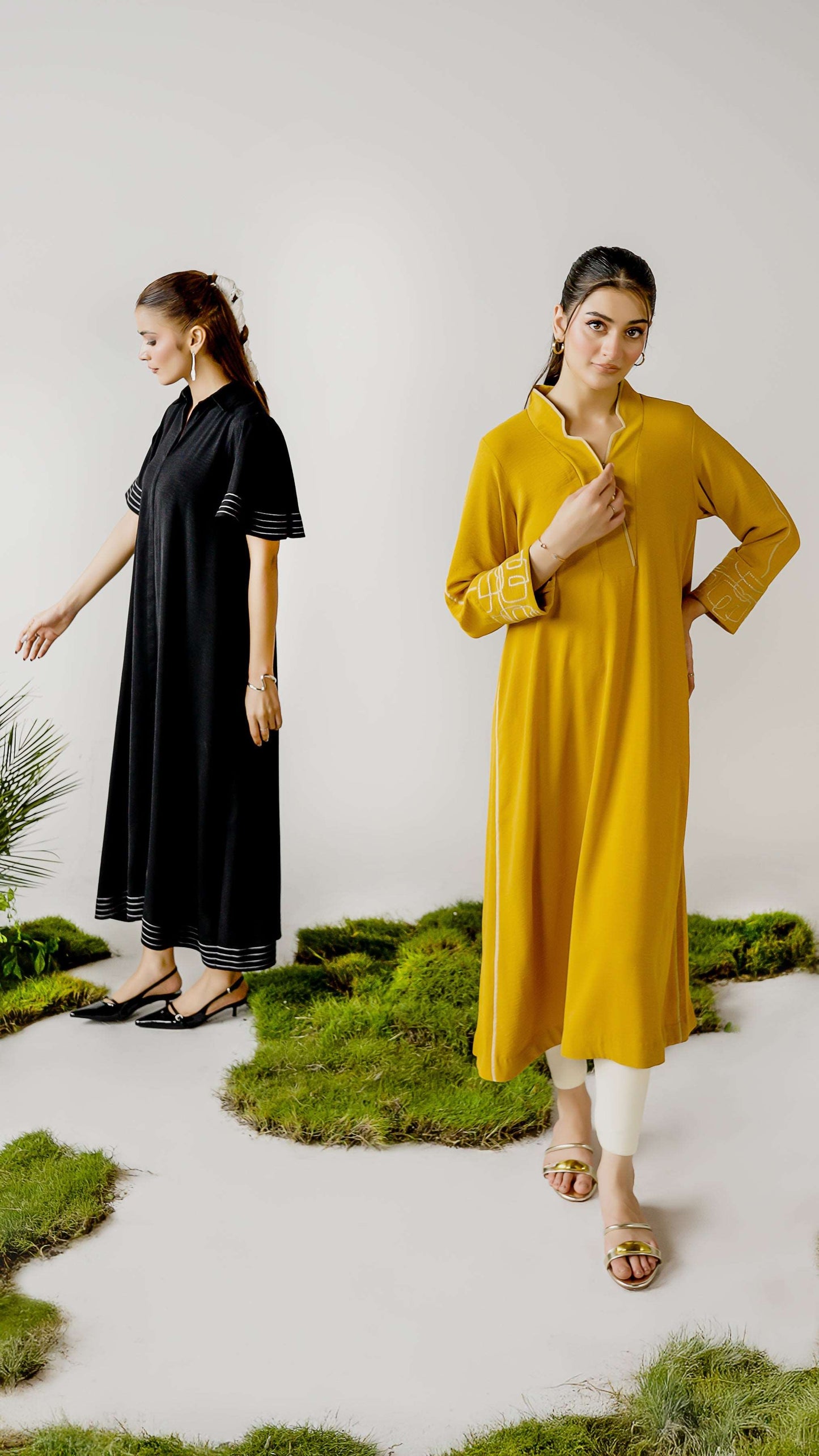 Long-Dress with Embroidered Details