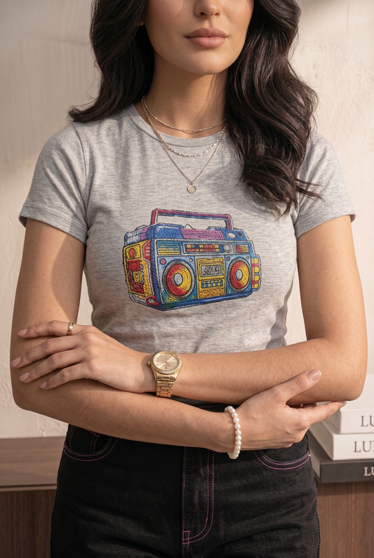 Ladies Boat Neck Basic Tee