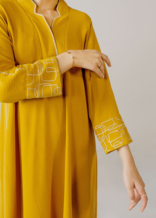 Long-Dress with Embroidered Details