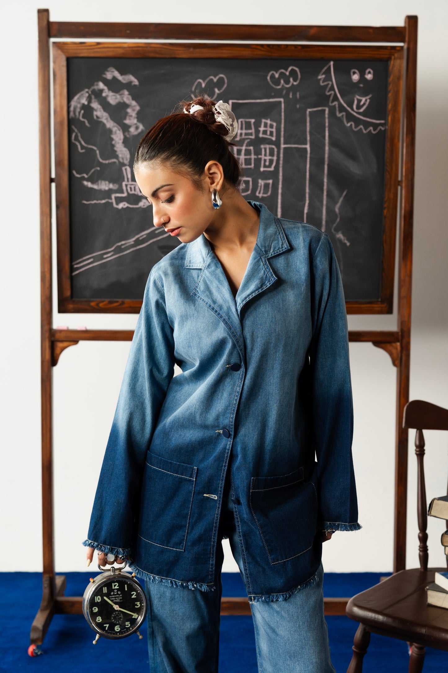 Gradient Shirt with Structured Coat Fit Cord Set Shirt