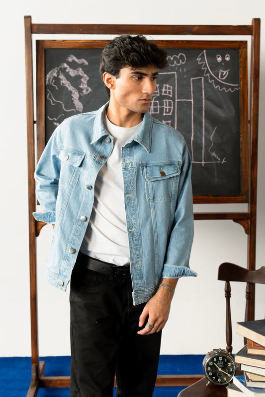 Men Jacket with Embroidered Details