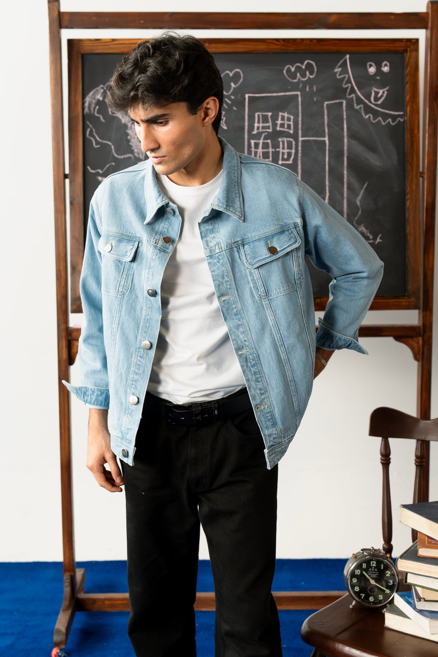 Men Jacket with Embroidered Details