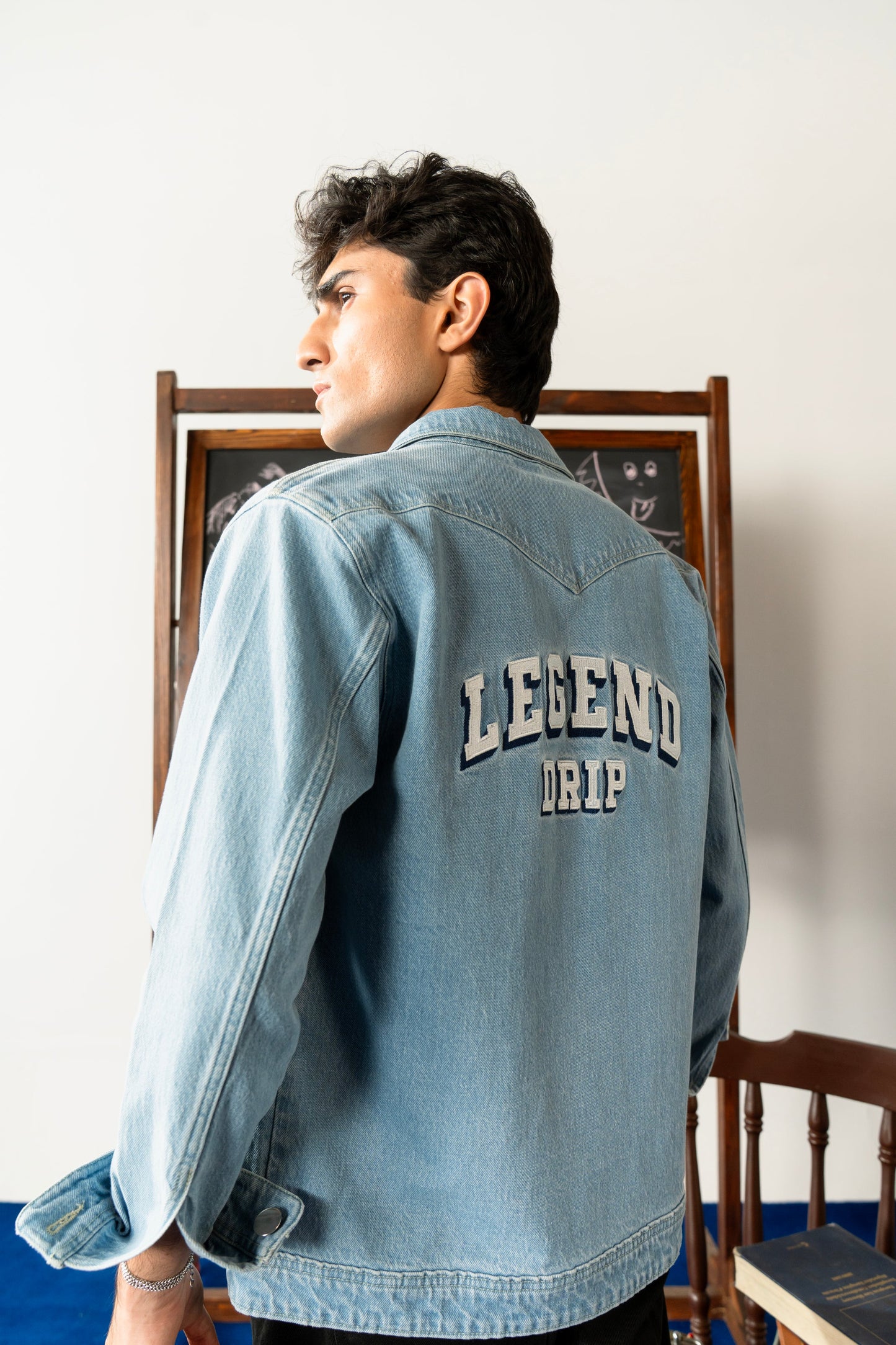 Men Jacket with Embroidered Details
