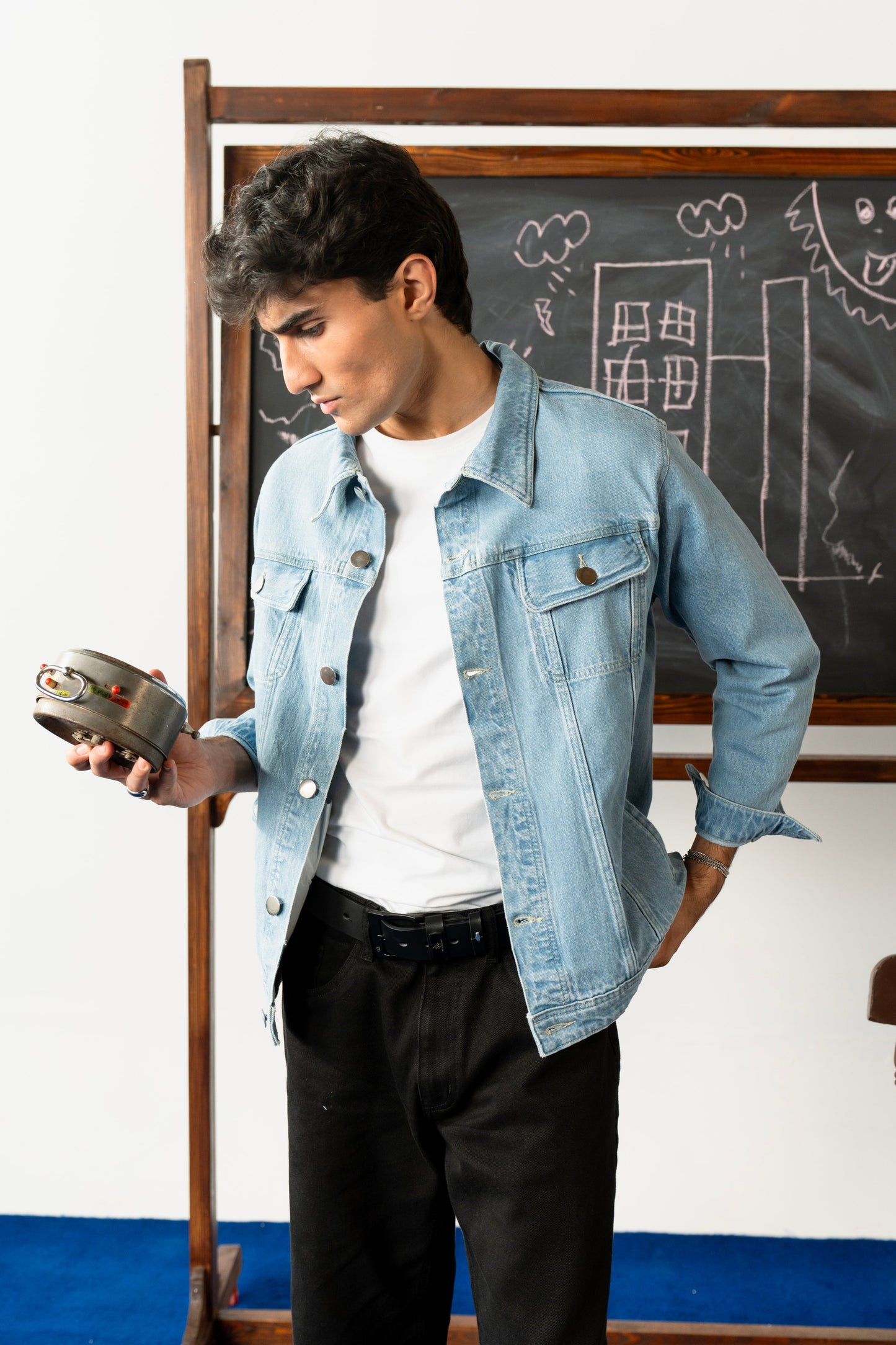 Men Jacket with Embroidered Details