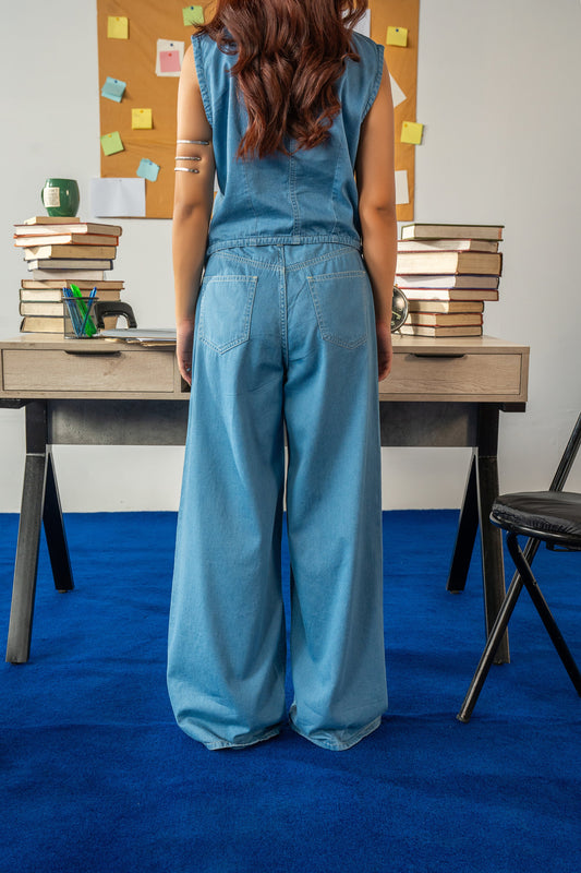 Embroidered Cord Set Pants