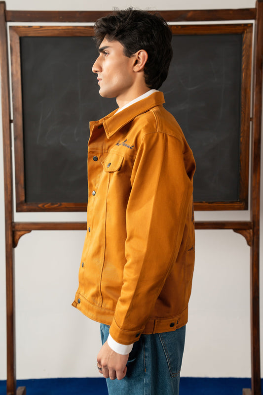 Men Jacket with Embroidered and Print Details