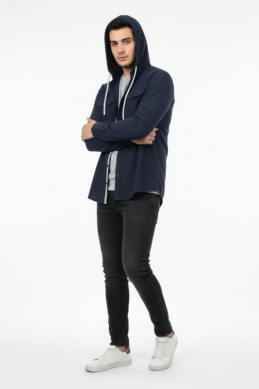 Hooded button-down Shirt