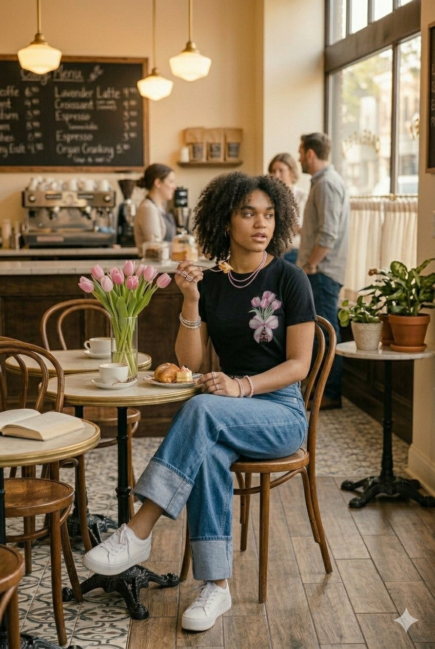 Ladies Boat Neck Basic Tee