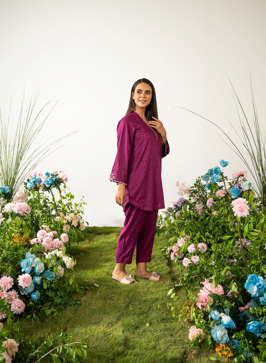 2-PIECE EMBROIDERED SUIT