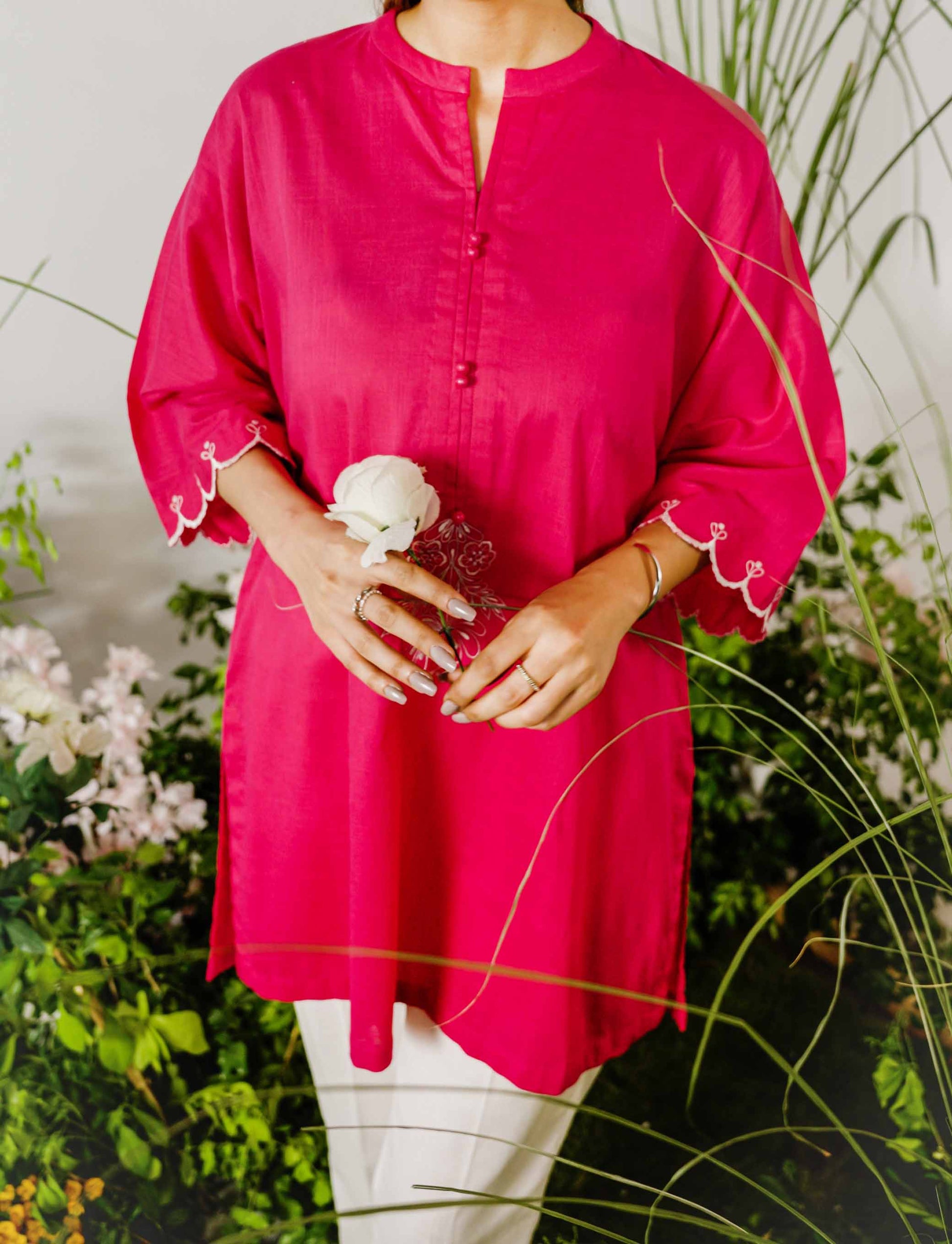 1-PIECE EMBROIDERED SHIRT - Peelu Online