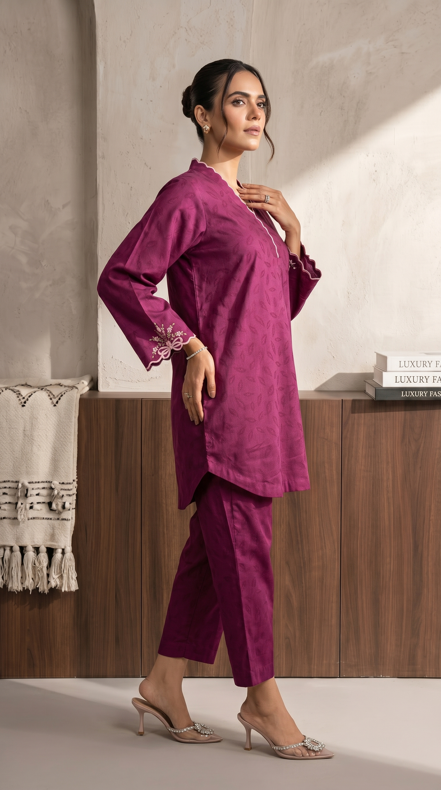 2-PIECE EMBROIDERED SUIT