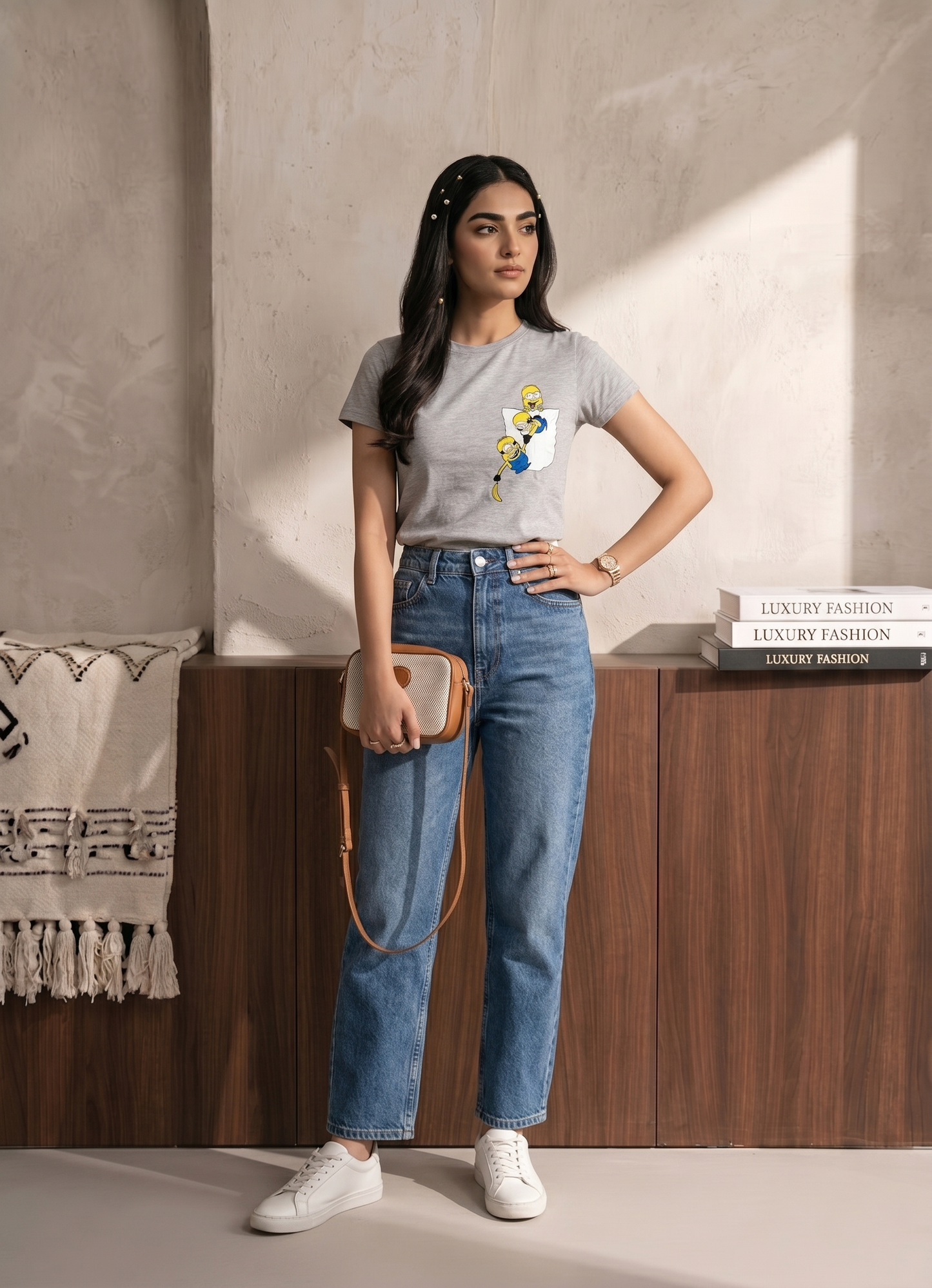 Ladies Boat Neck Basic Tee