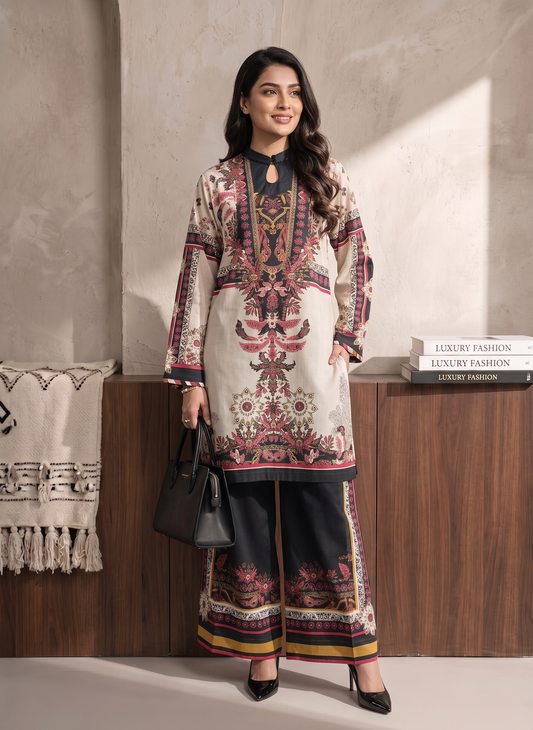 Printed Suit  - 2pcs