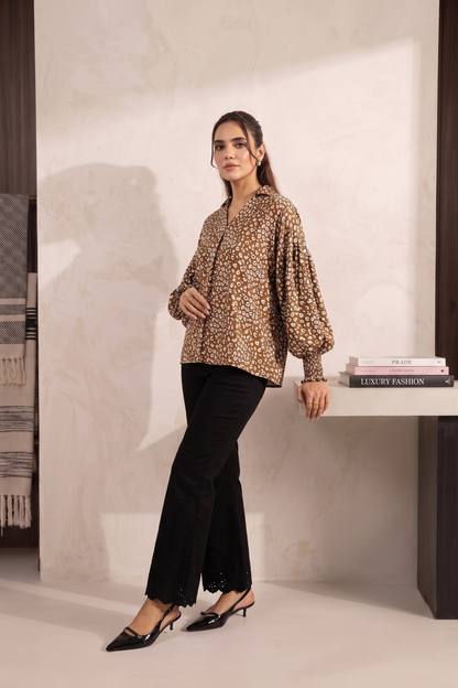 Embroidered Flare Pants