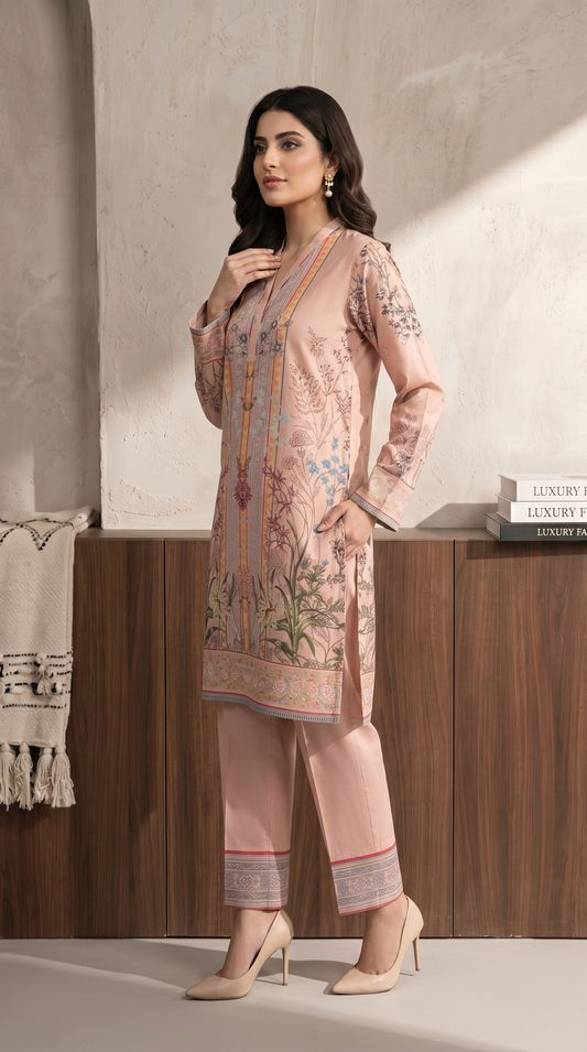 Printed Suit  - 2pcs