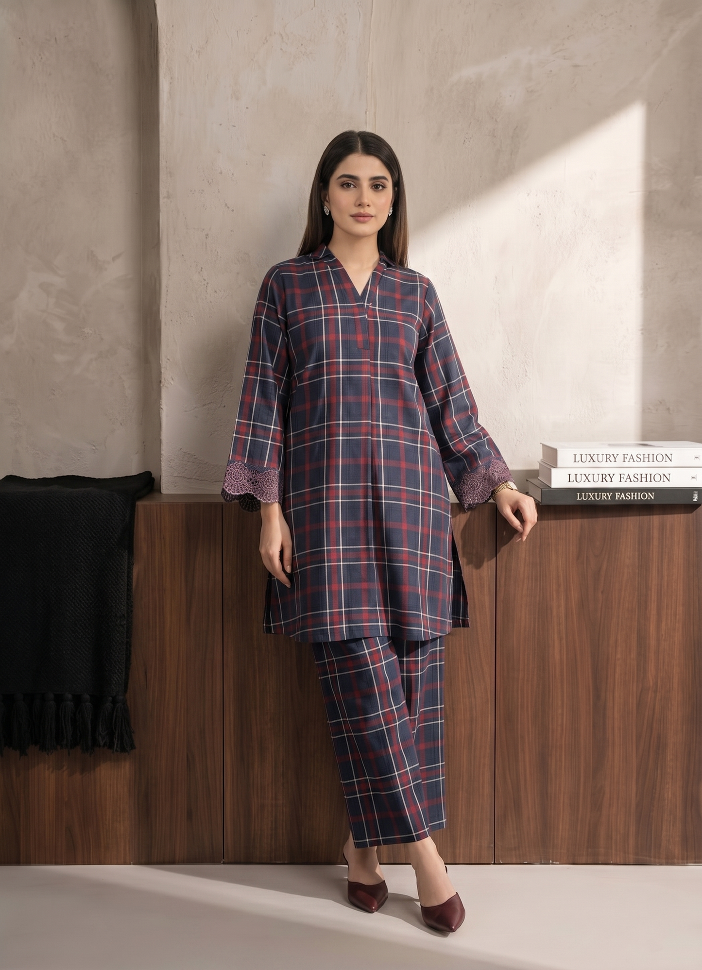 Embroidered Suit - 2pc