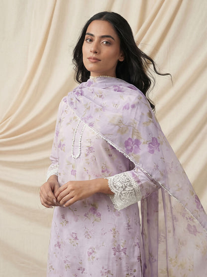 3-Pcs Stitched Lawn Suit Blush Muse
