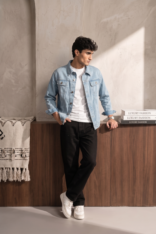 Men Jacket with Embroidered  Details