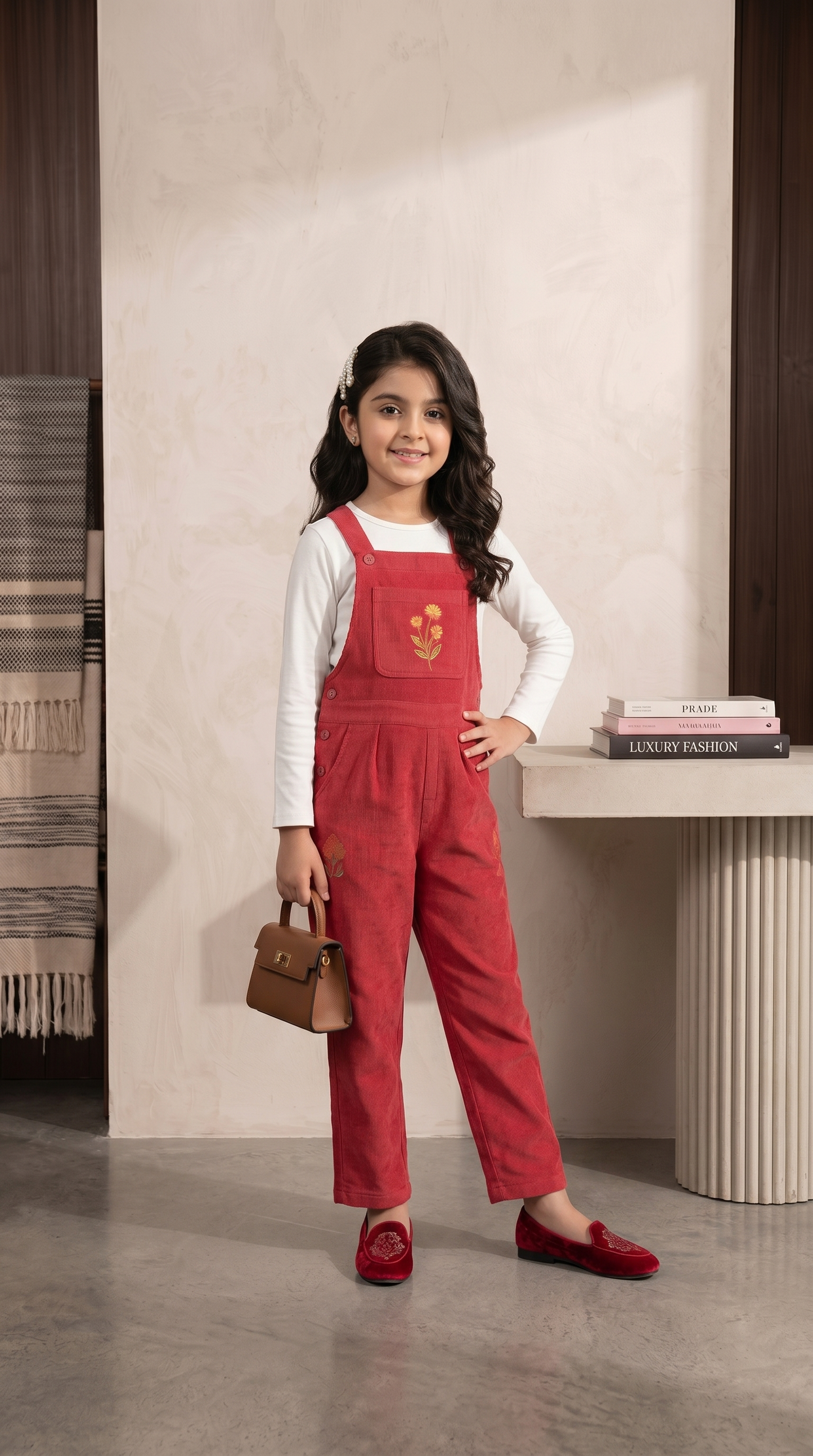 Embroidered Dungaree