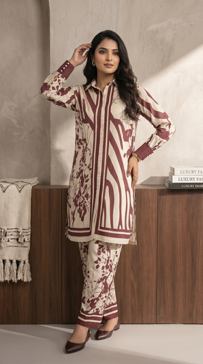 Printed Suit  - 2pcs