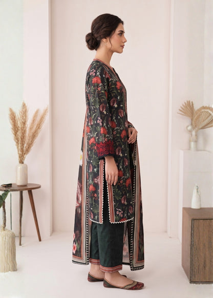 3-Pcs Stitched Lawn Suit Midnight Garden