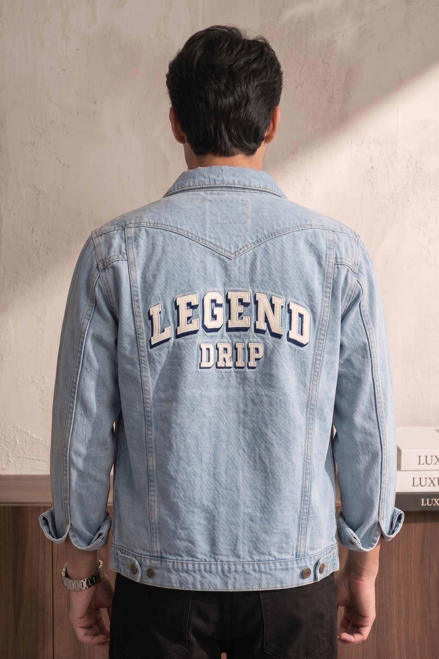 Men Jacket with Embroidered  Details