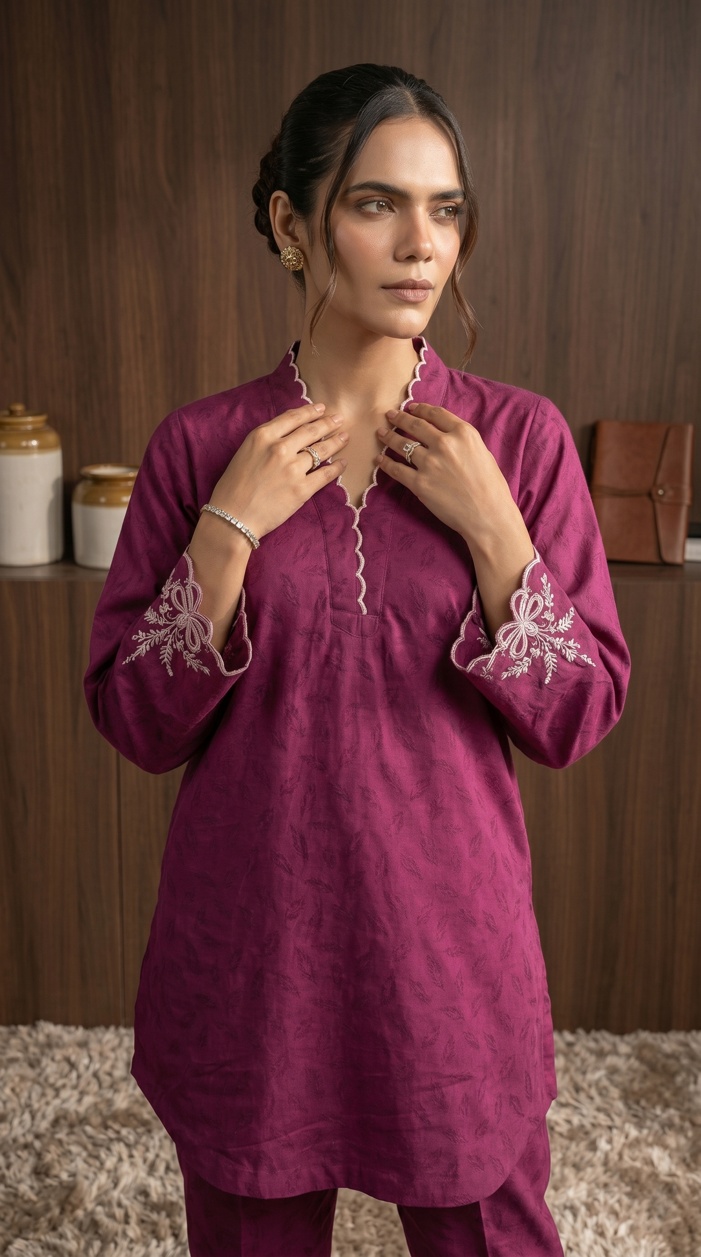 2-PIECE EMBROIDERED SUIT