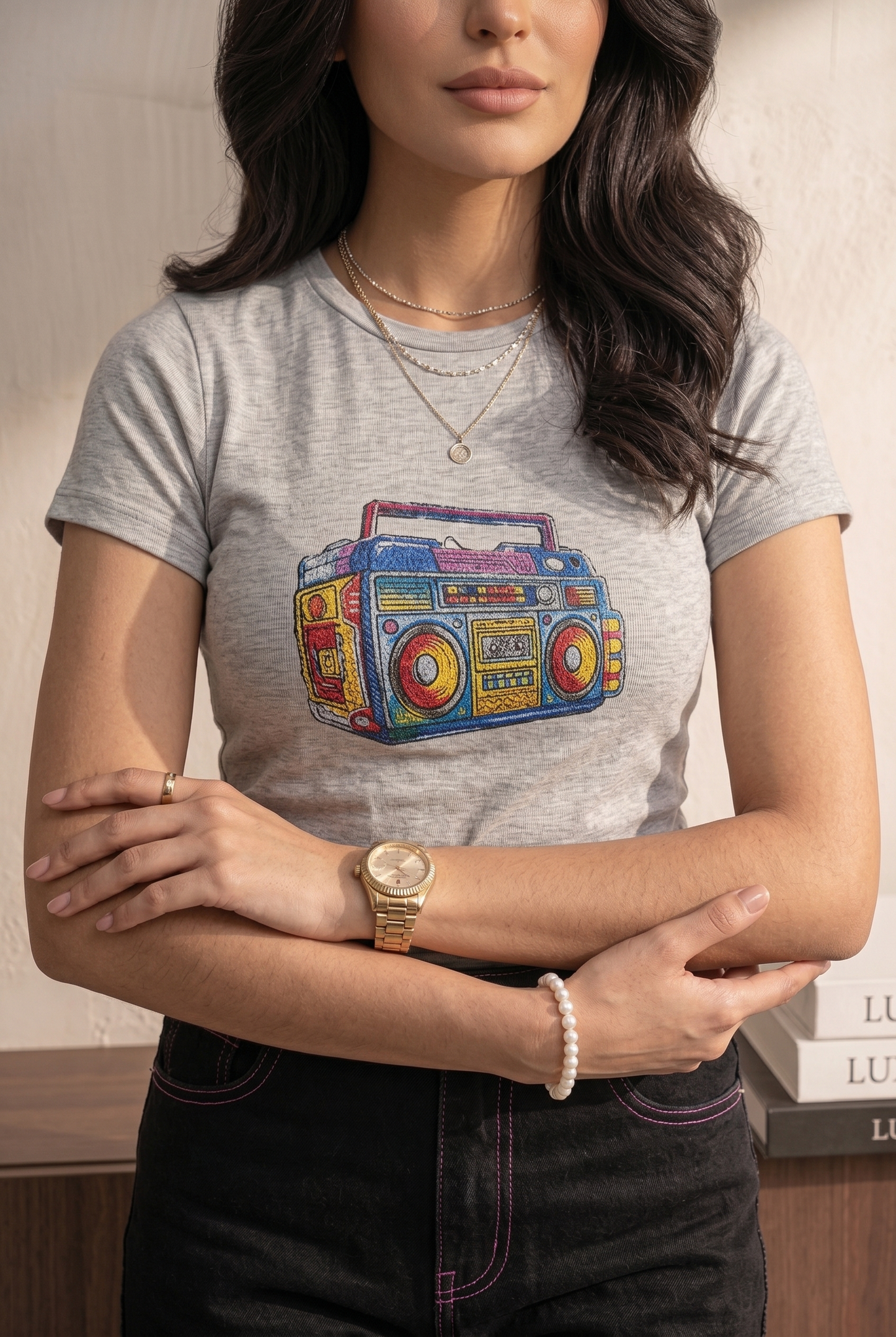 Ladies Boat Neck Basic Tee