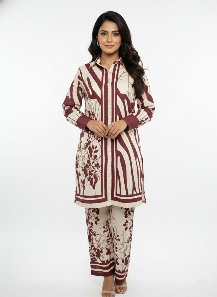 Printed Suit  - 2pcs