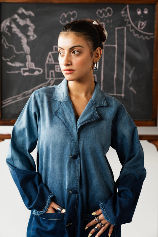 Gradient Shirt with Structured Coat Fit Cord Set Shirt
