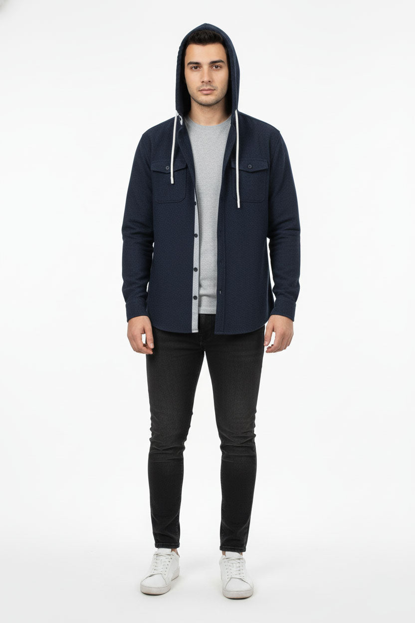 Hooded button-down Shirt