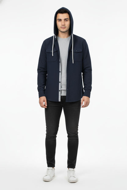 Hooded button-down Shirt