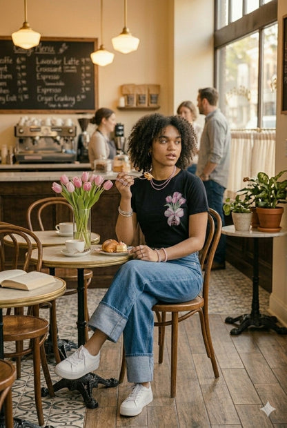 Ladies Boat Neck Basic Tee