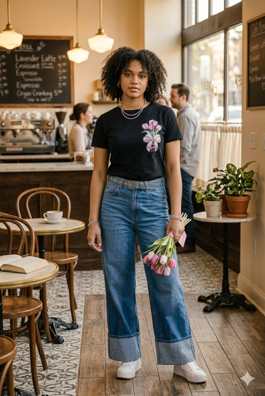 Ladies Boat Neck Basic Tee