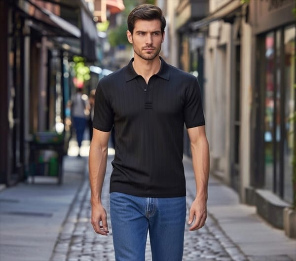 Short Sleeve Zipper Polo