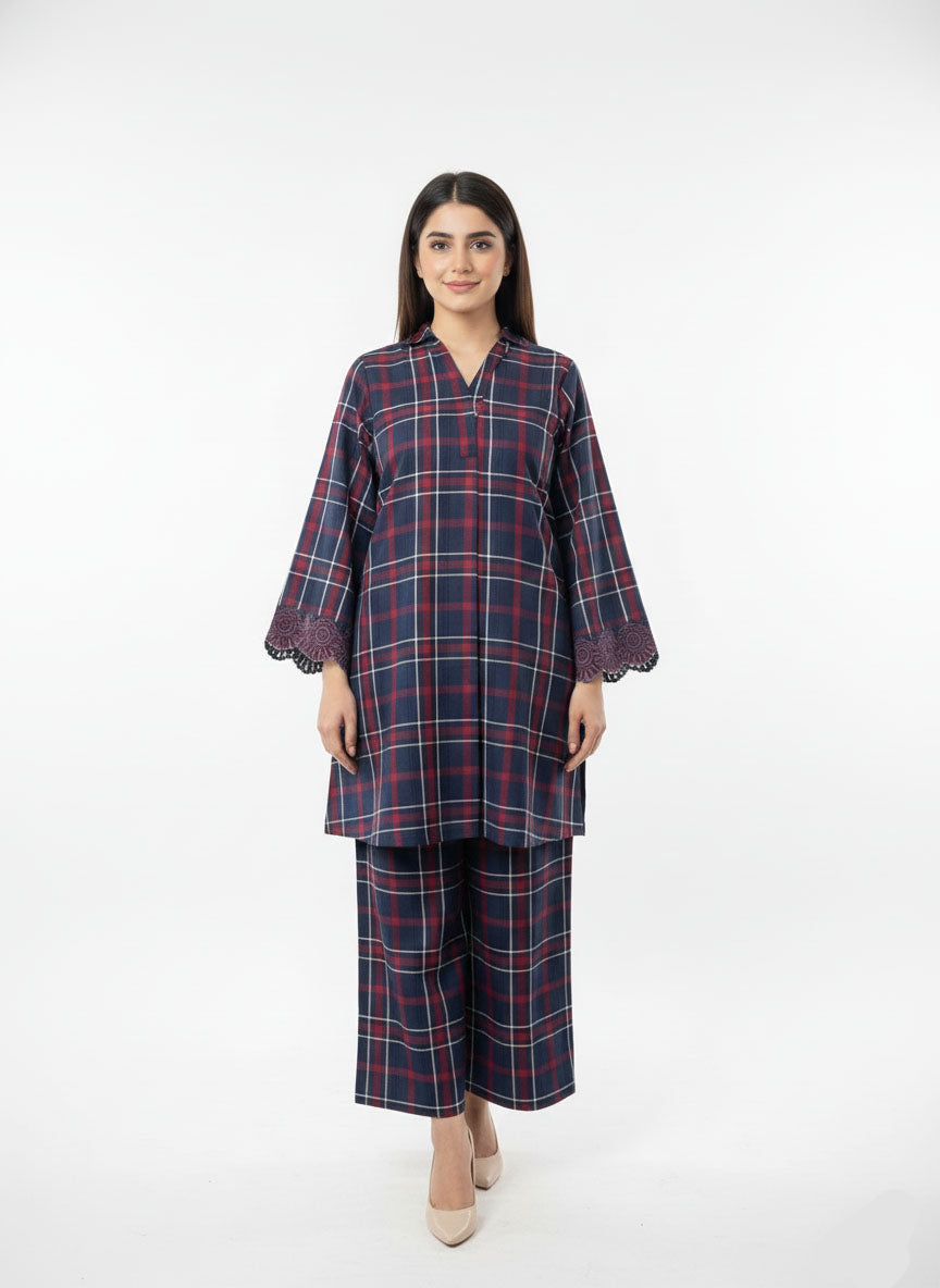 Embroidered Suit - 2pc